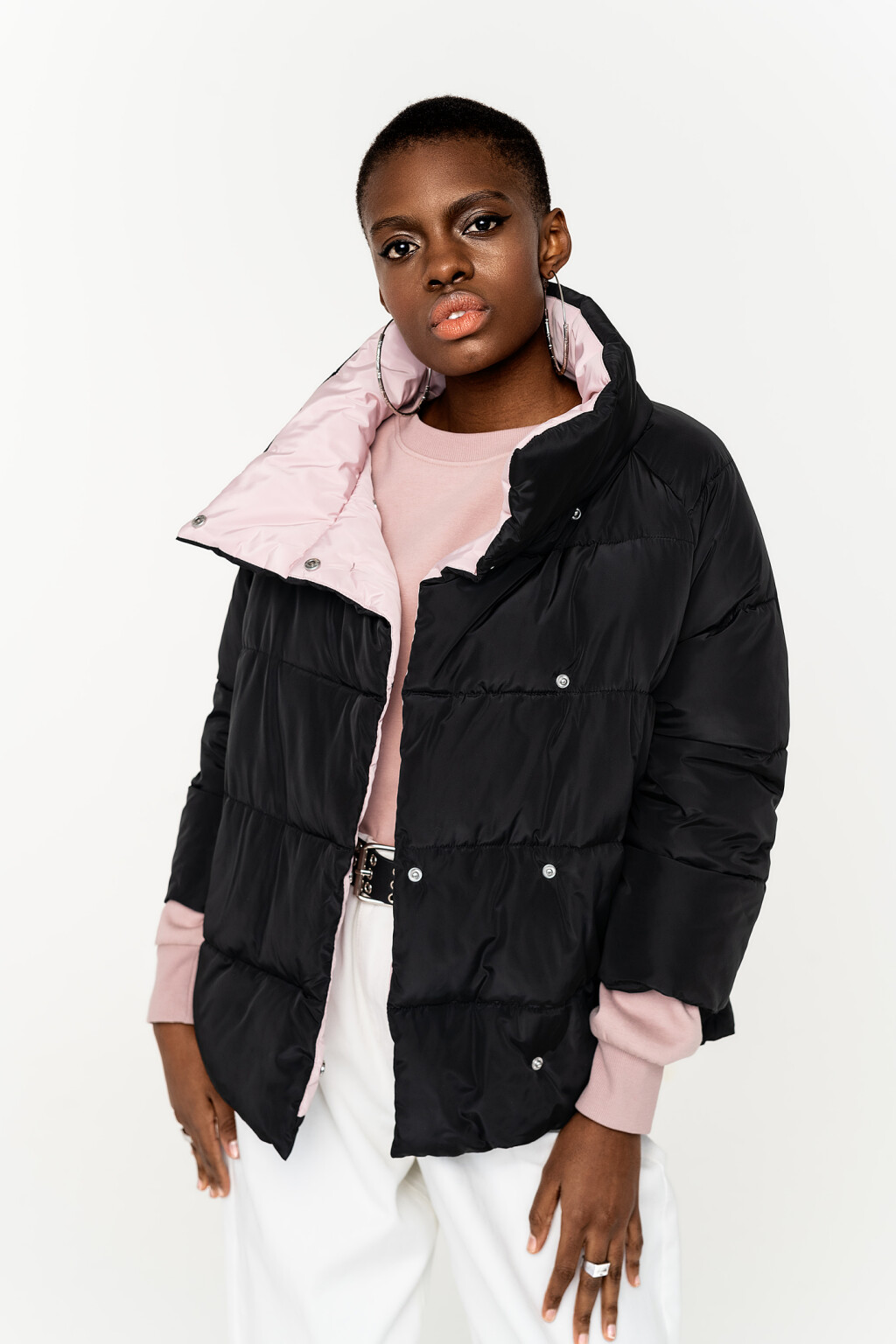 куртка женская - цвет черный - 2