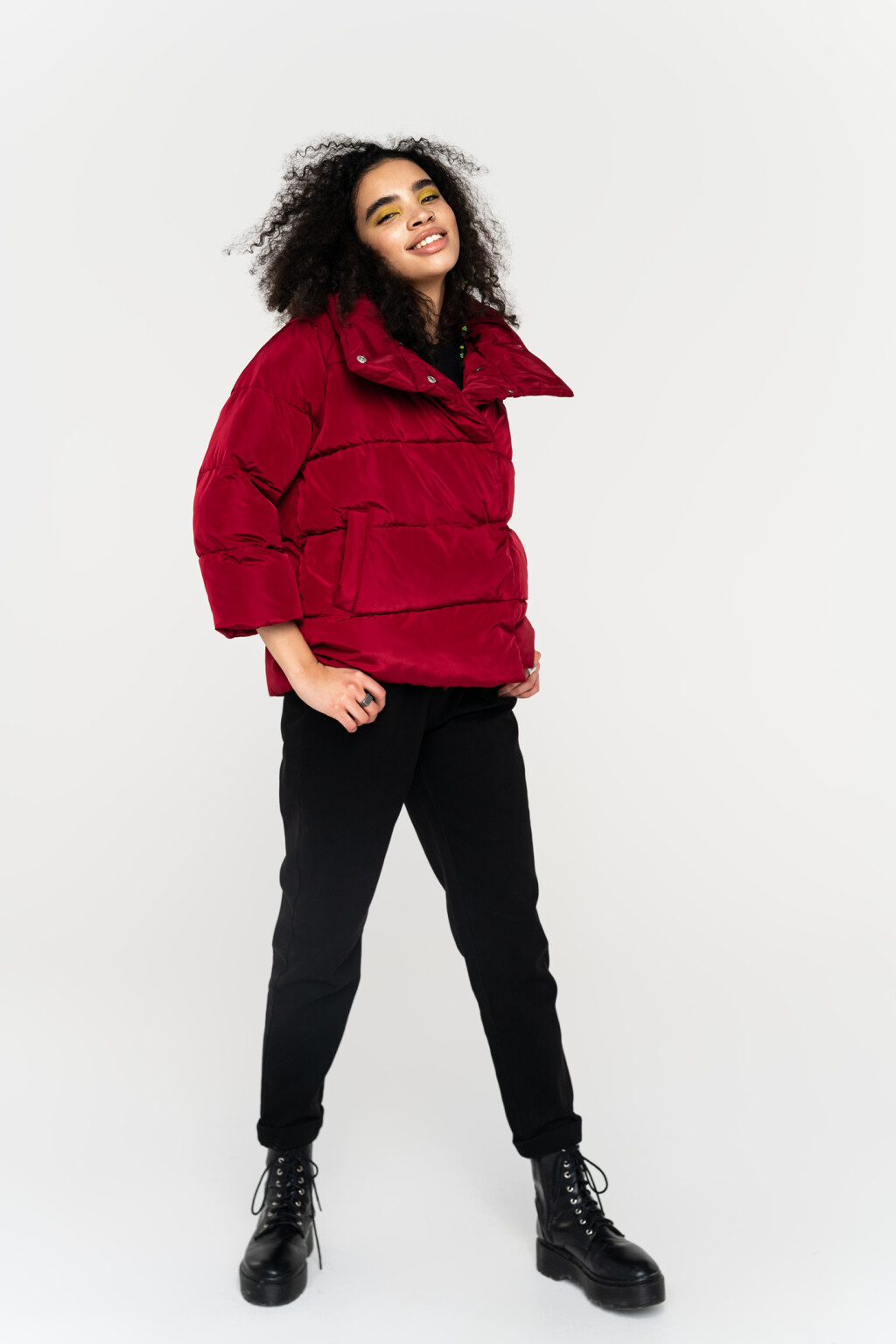 куртка женская - цвет бордовый - 1