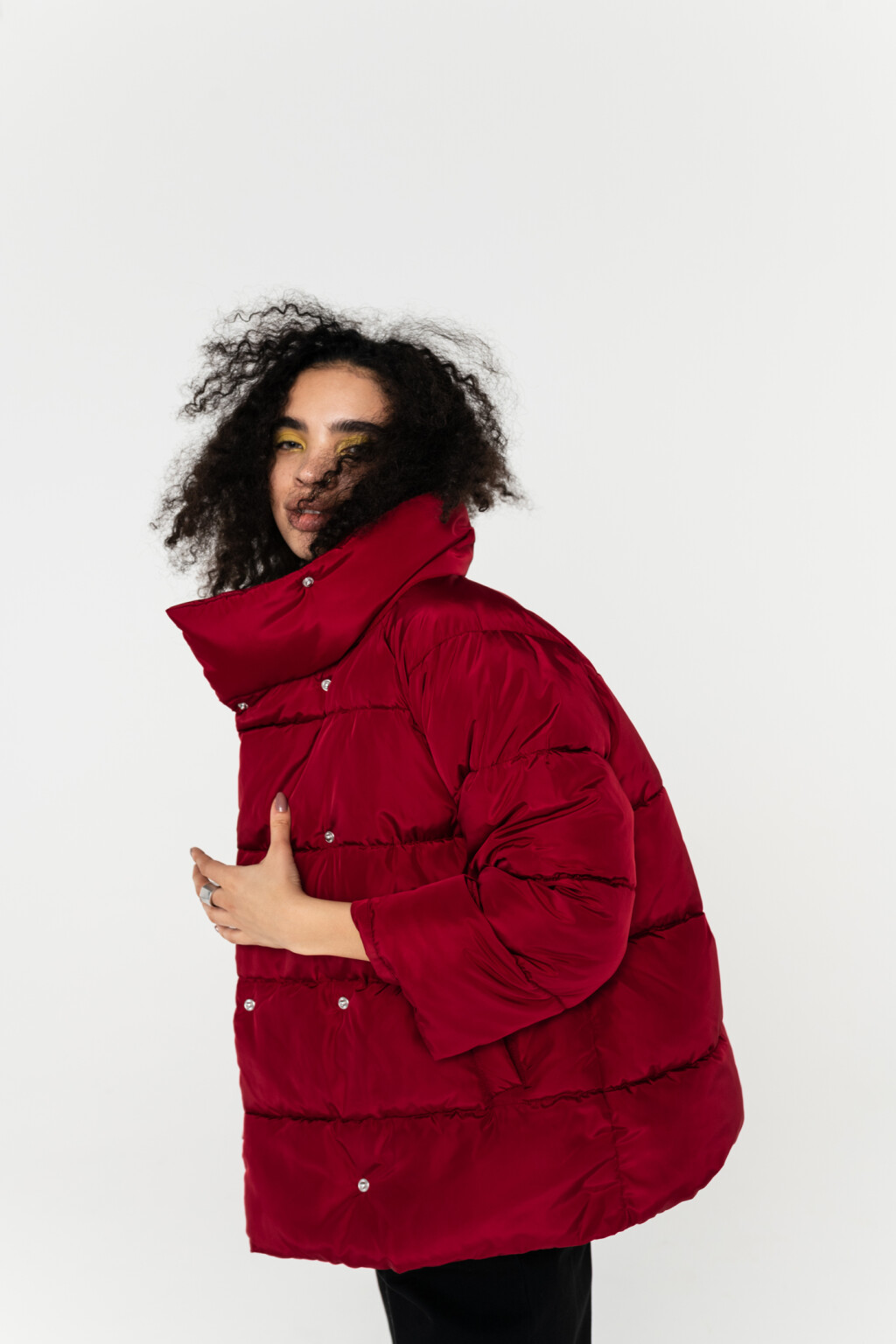 куртка женская - цвет бордовый - 4