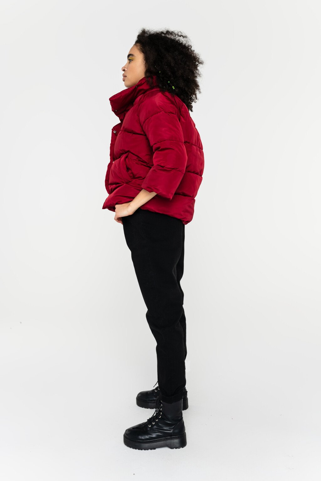куртка женская - цвет бордовый - 5