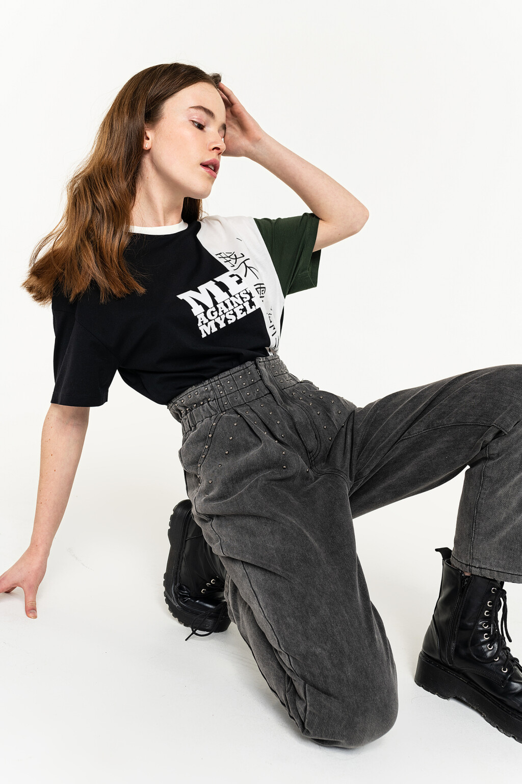 джинсы - цвет серый - 1