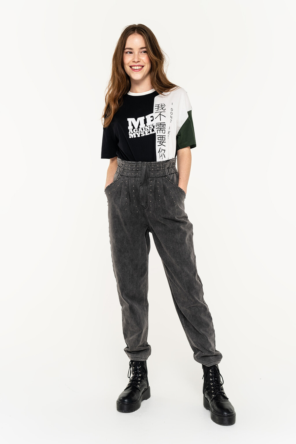 джинсы - цвет серый - 2