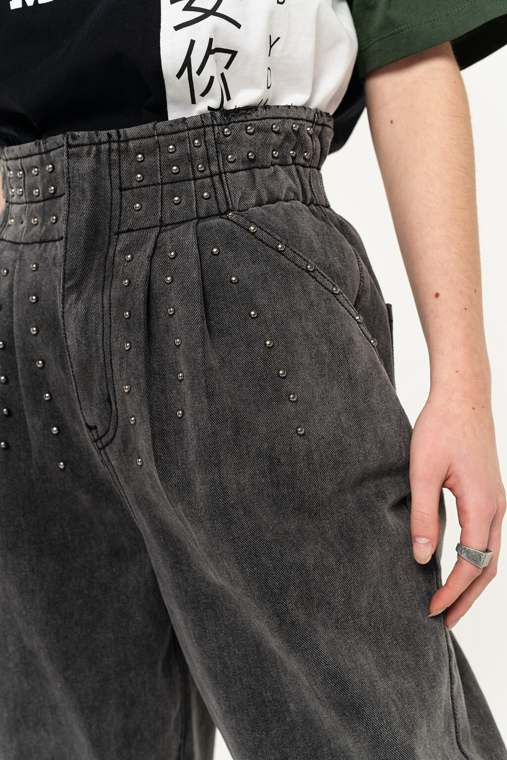 джинсы - цвет серый - 6