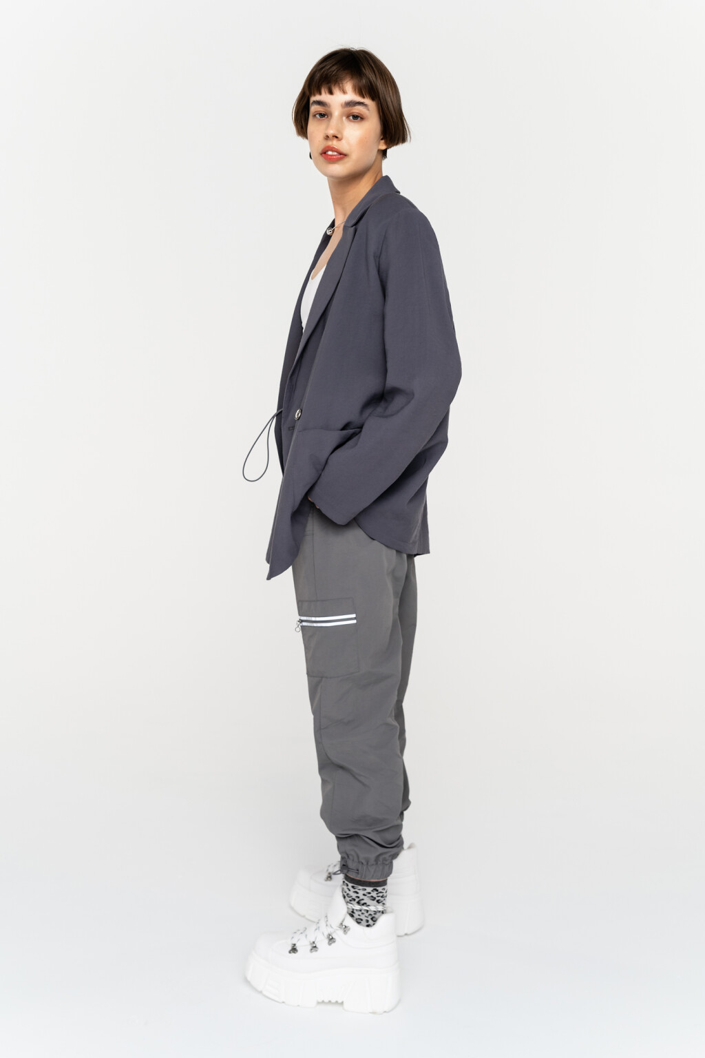 жакет женский - цвет серый - 1