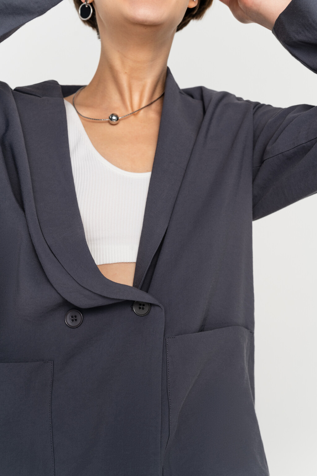 жакет женский - цвет серый - 3