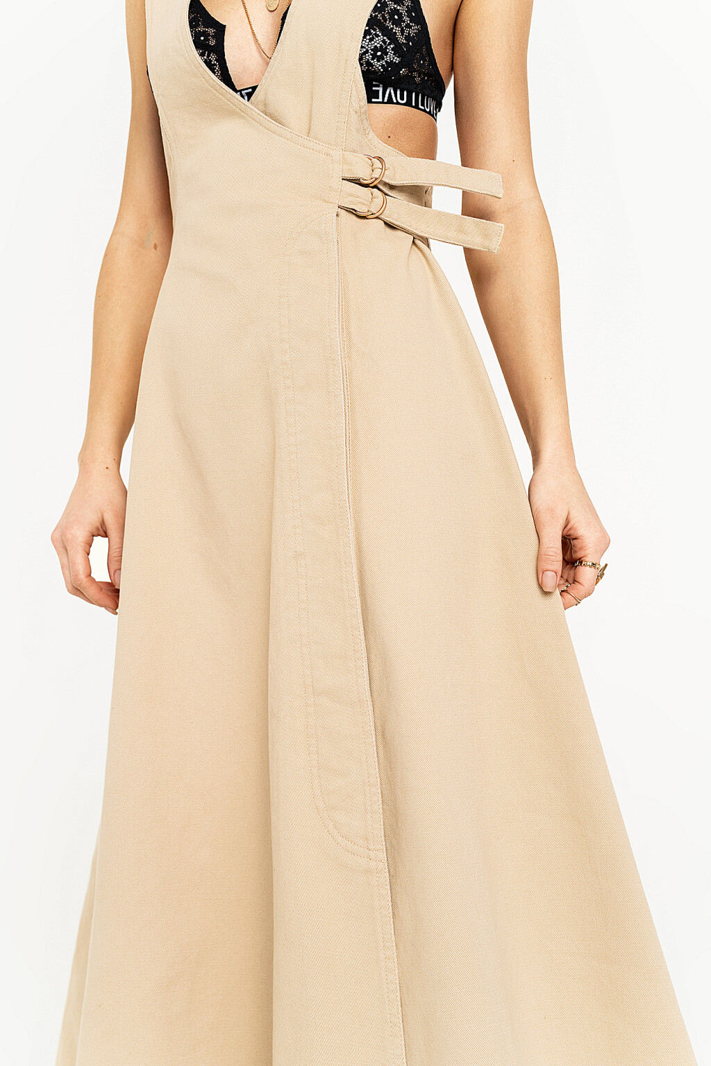 платье - цвет бежевый - 5