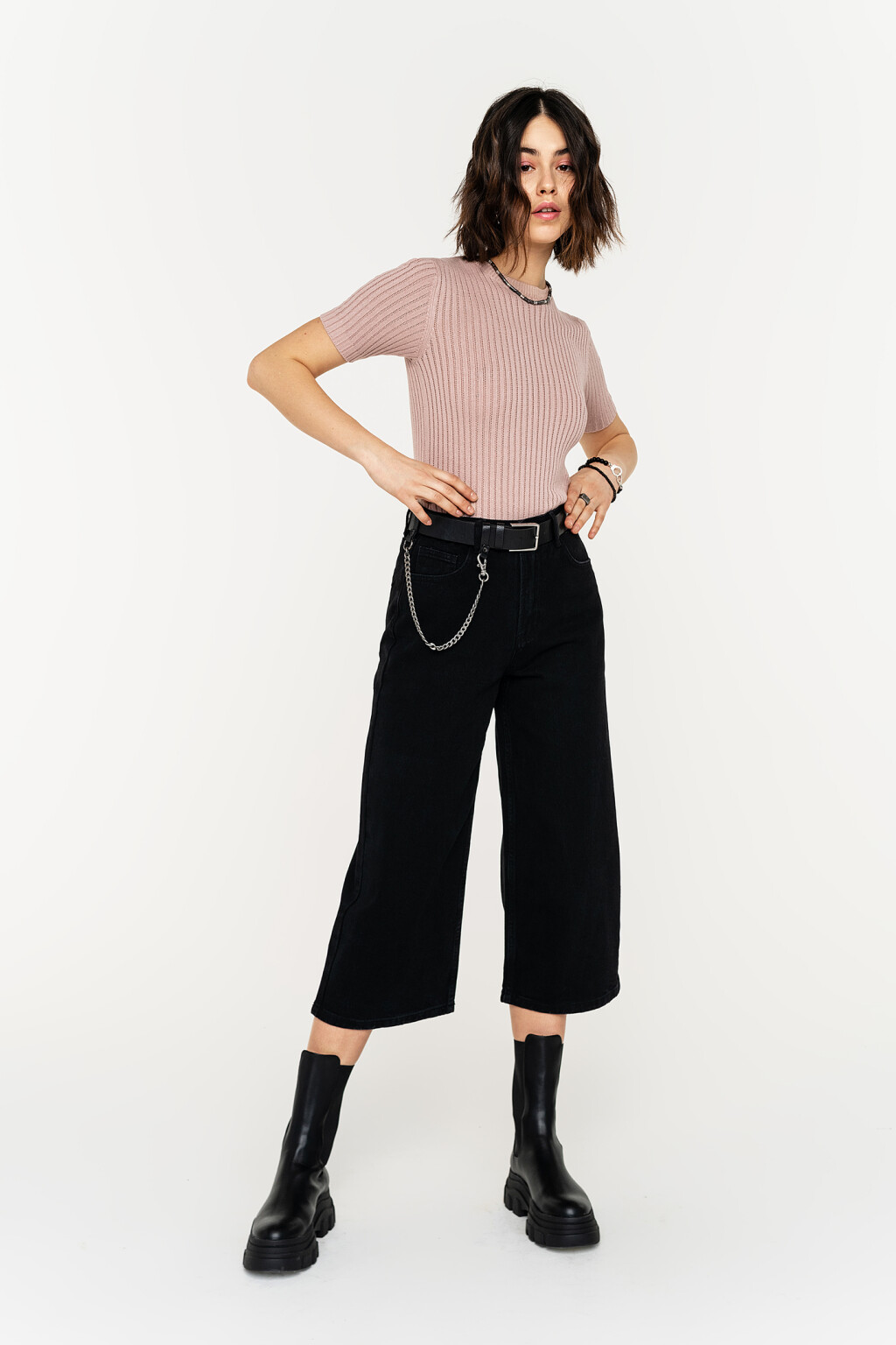 джинсы - цвет черный - 1