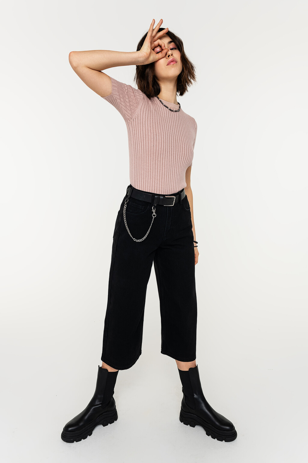 джинсы - цвет черный - 2