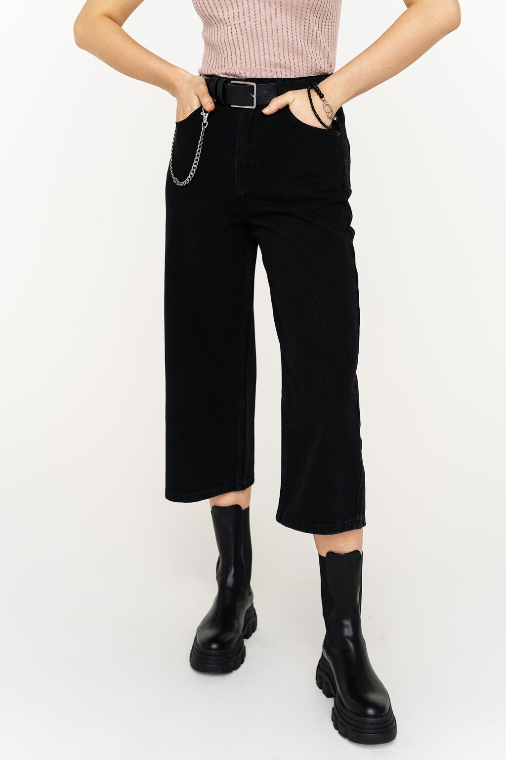 джинсы - цвет черный - 3