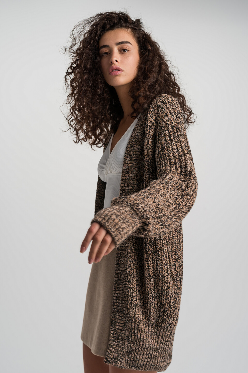 кардиган - цвет бежевый - 1