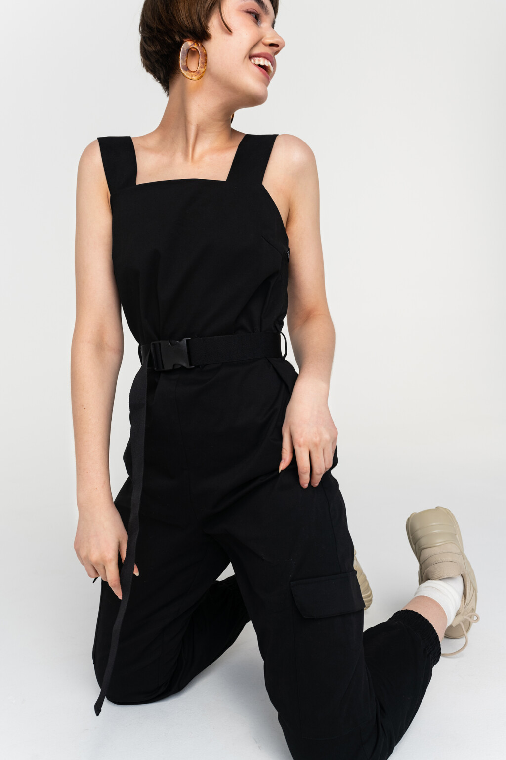 полукомбинезон женский - цвет черный - 2