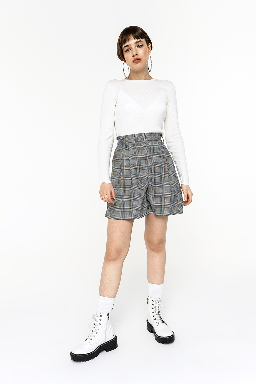 шорты женские - цвет серый - 1