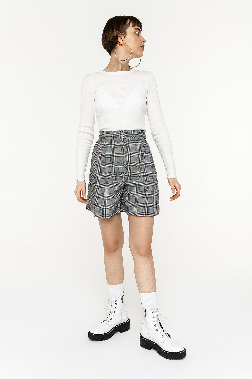 шорты женские - цвет серый - 2