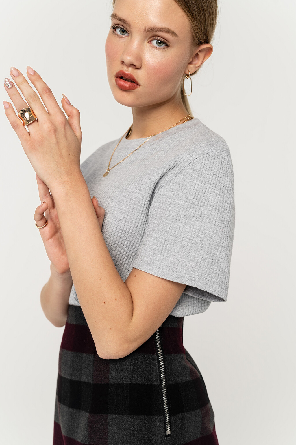 футболка женская - цвет серый - 1