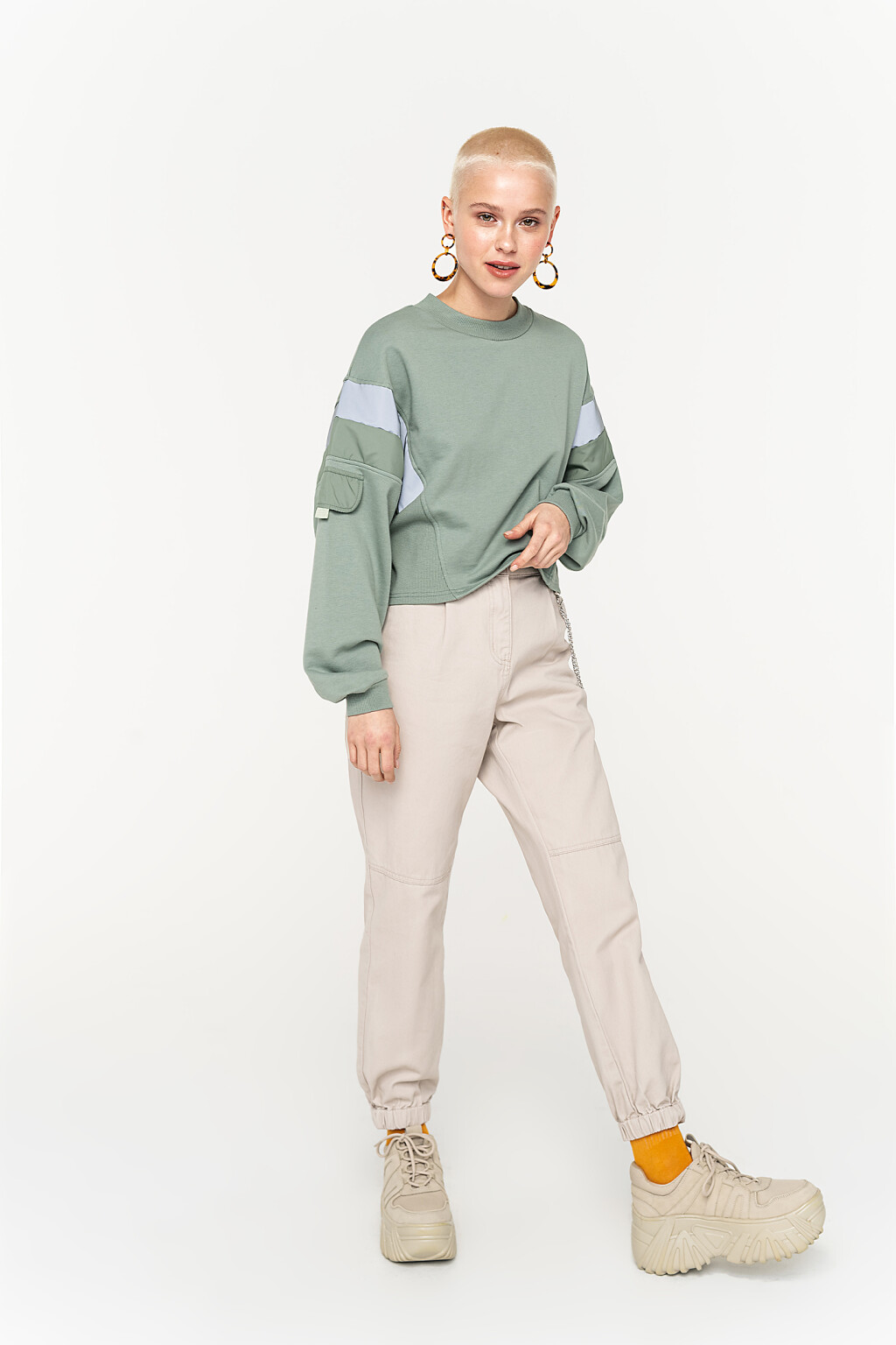 брюки - цвет бежевый - 1