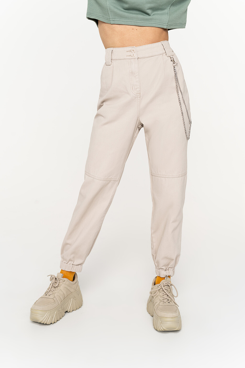 брюки - цвет бежевый - 3