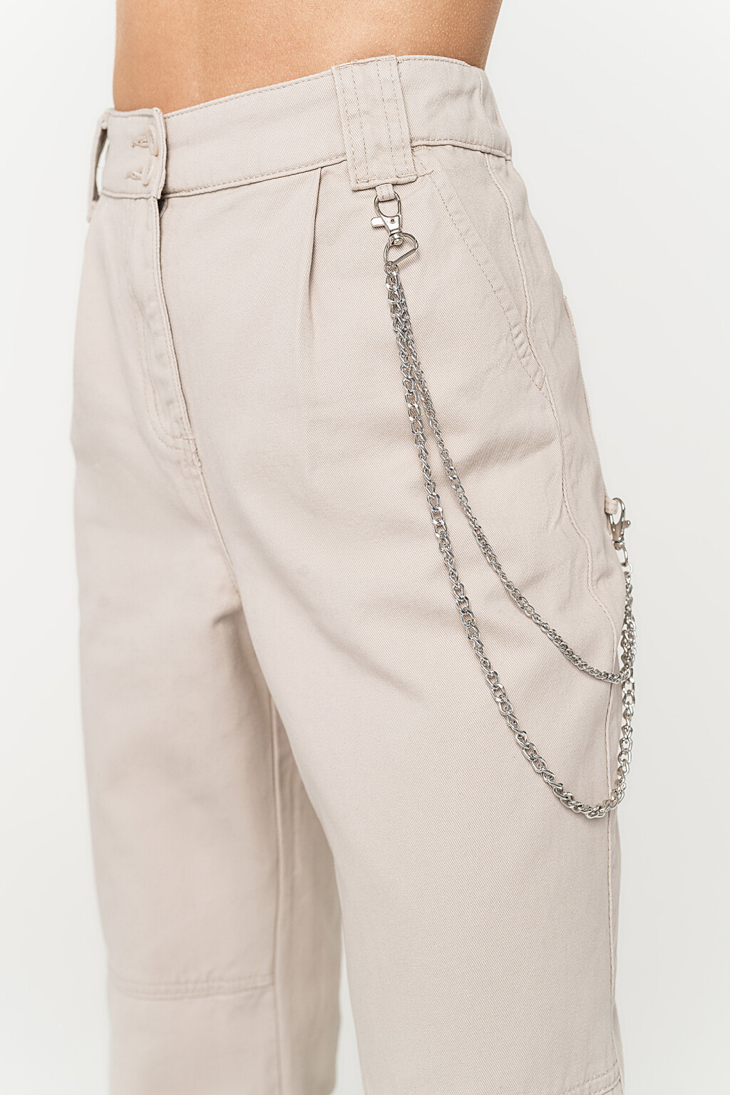 брюки - цвет бежевый - 5