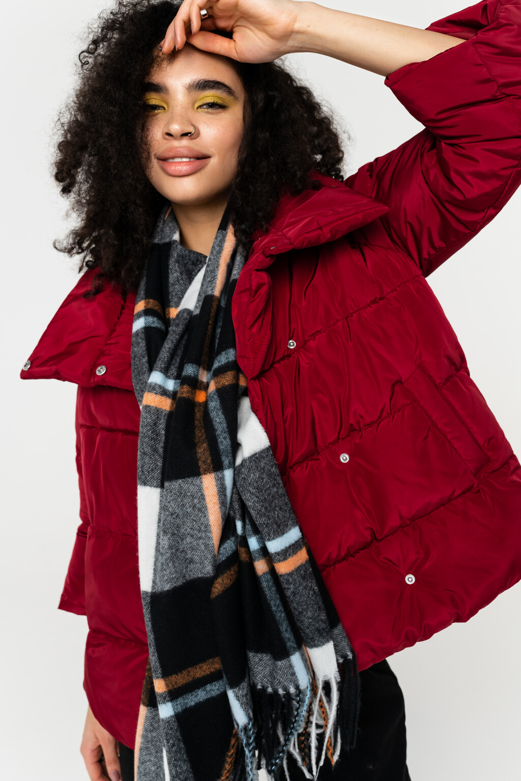 шарф - цвет черный - 1