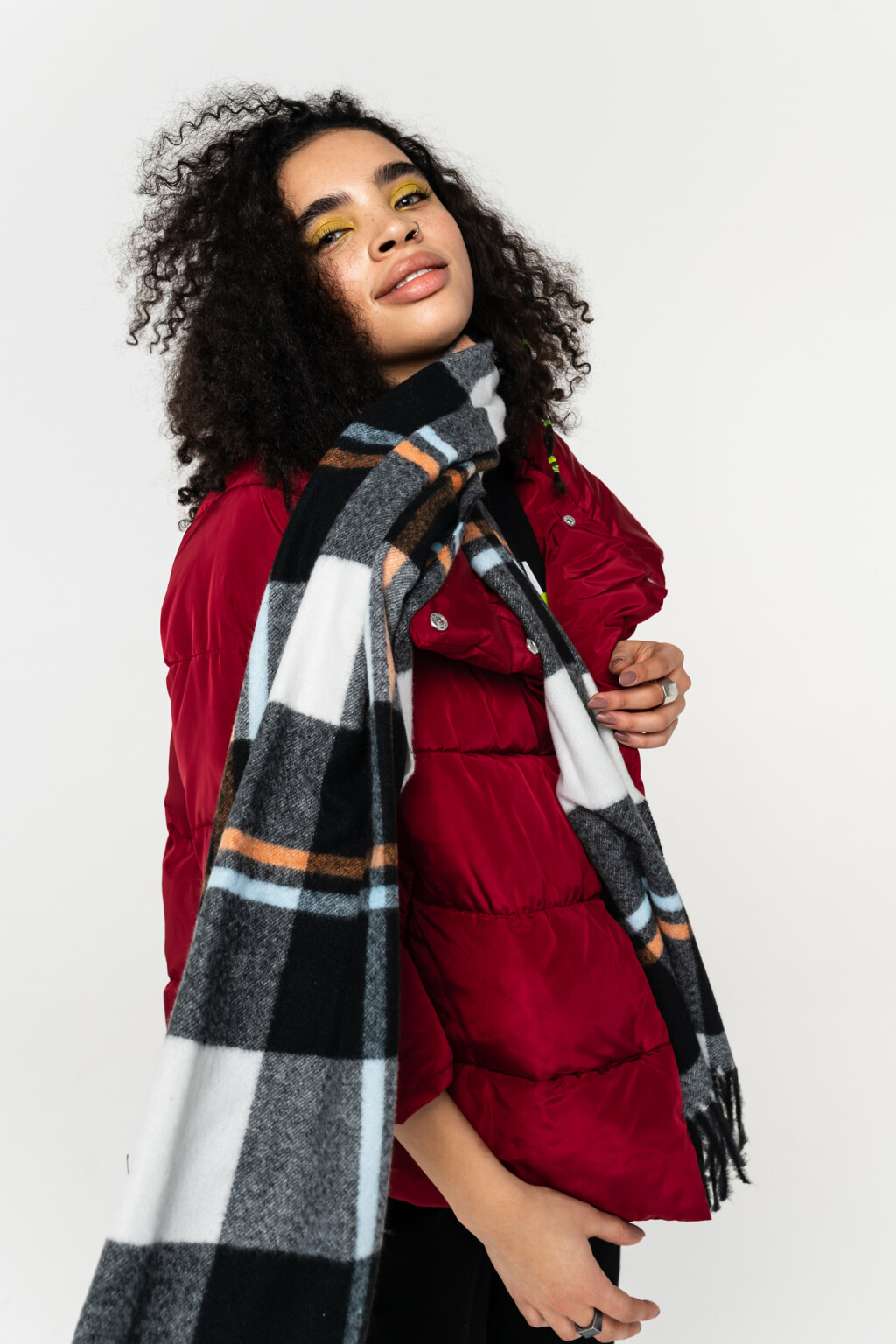 шарф - цвет черный - 2