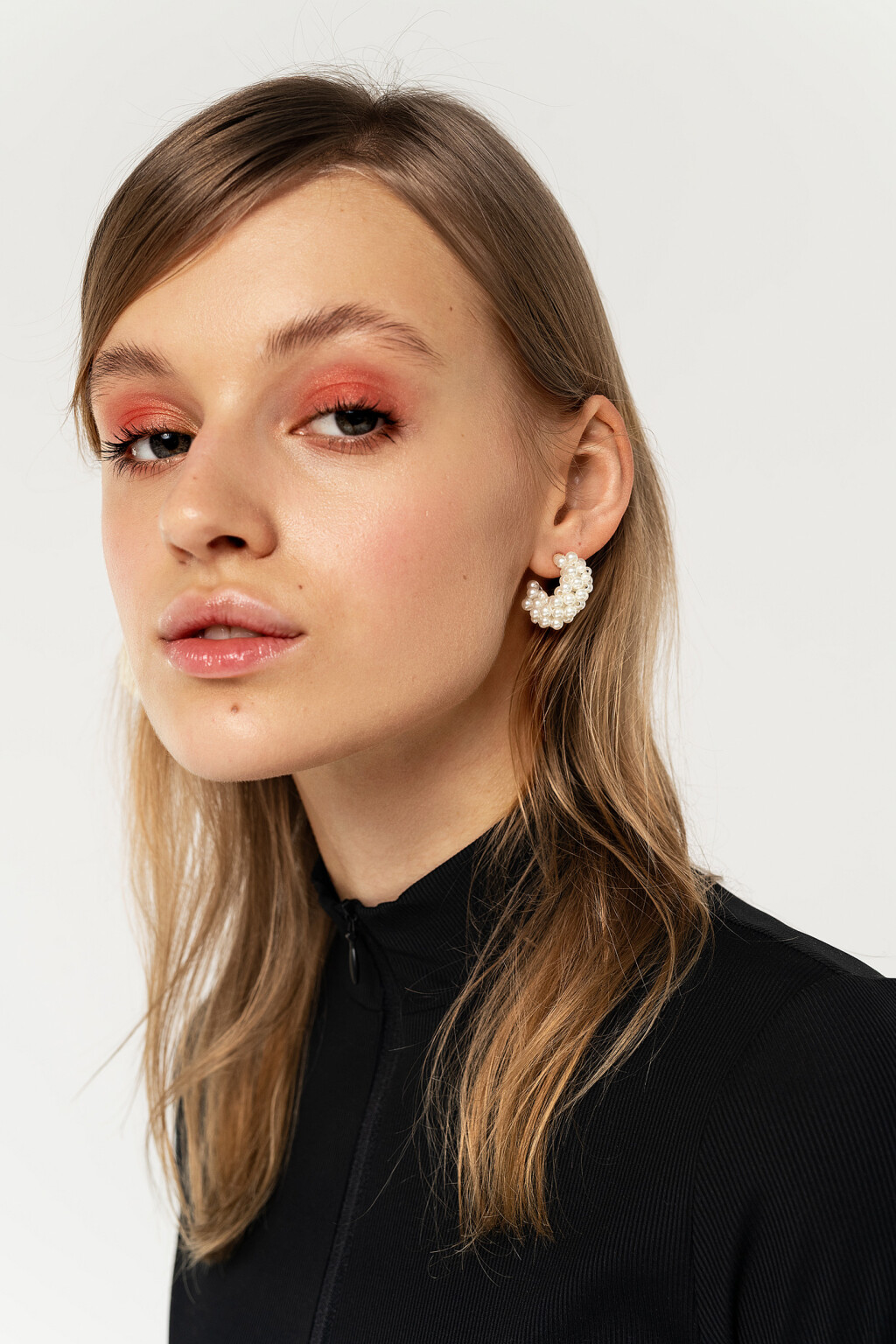 серьги - цвет белый - 2