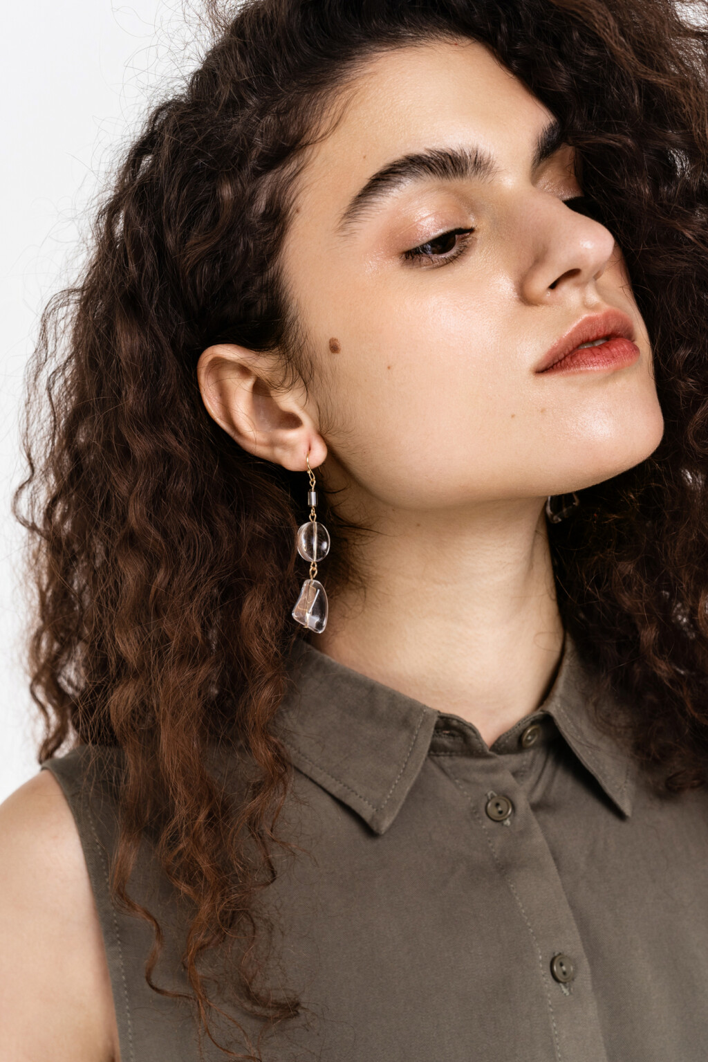 серьги - цвет желтый - 1