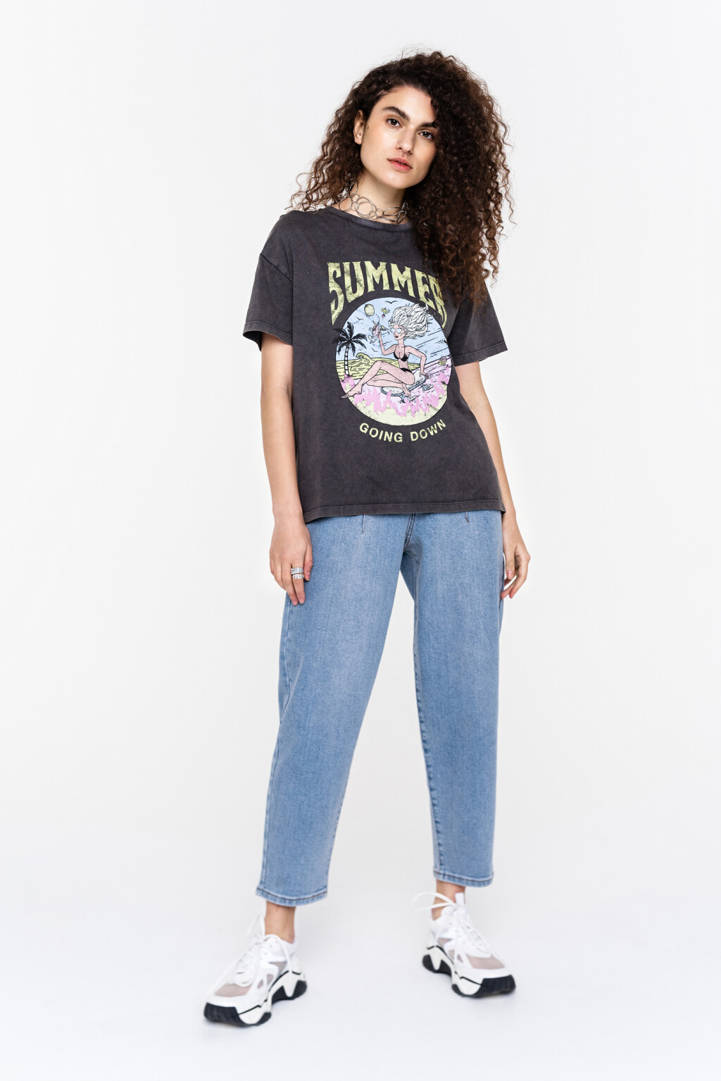 брюки джинсовые - цвет голубой - 2