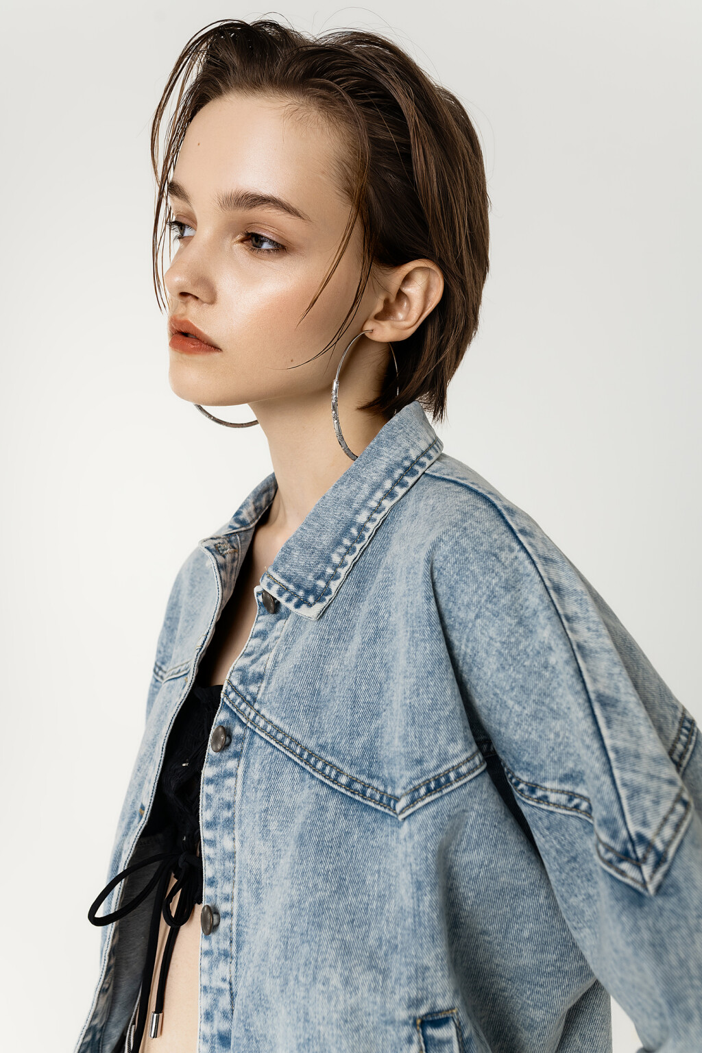 куртка джинсовая женская - цвет голубой - 5