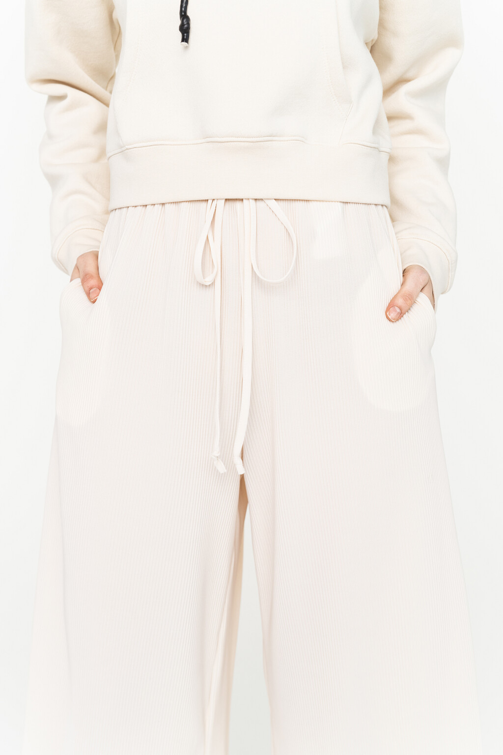 брюки-кюлоты с плиссировкой - цвет бежевый - 6