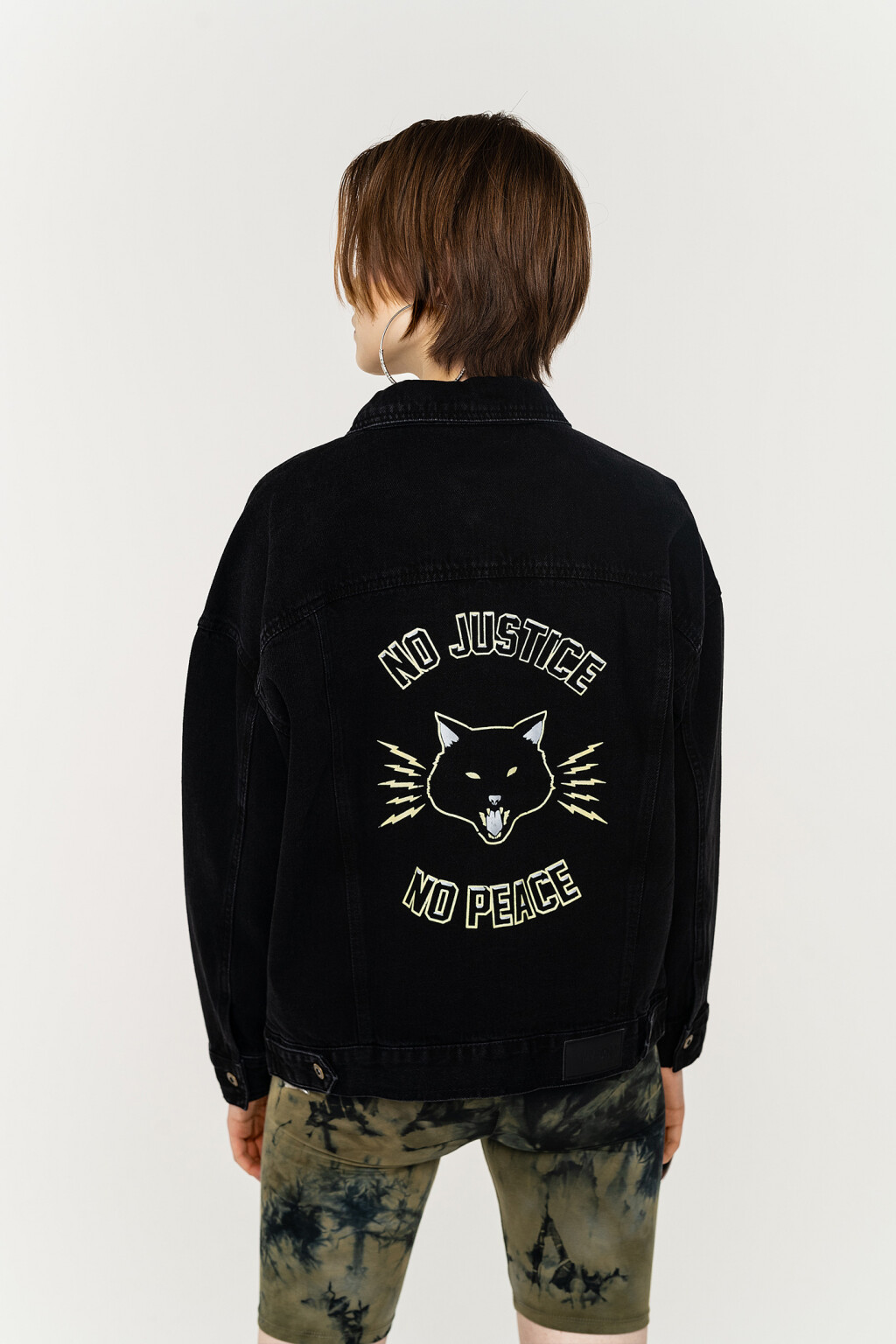 куртка джинсовая женская - цвет черный - 2