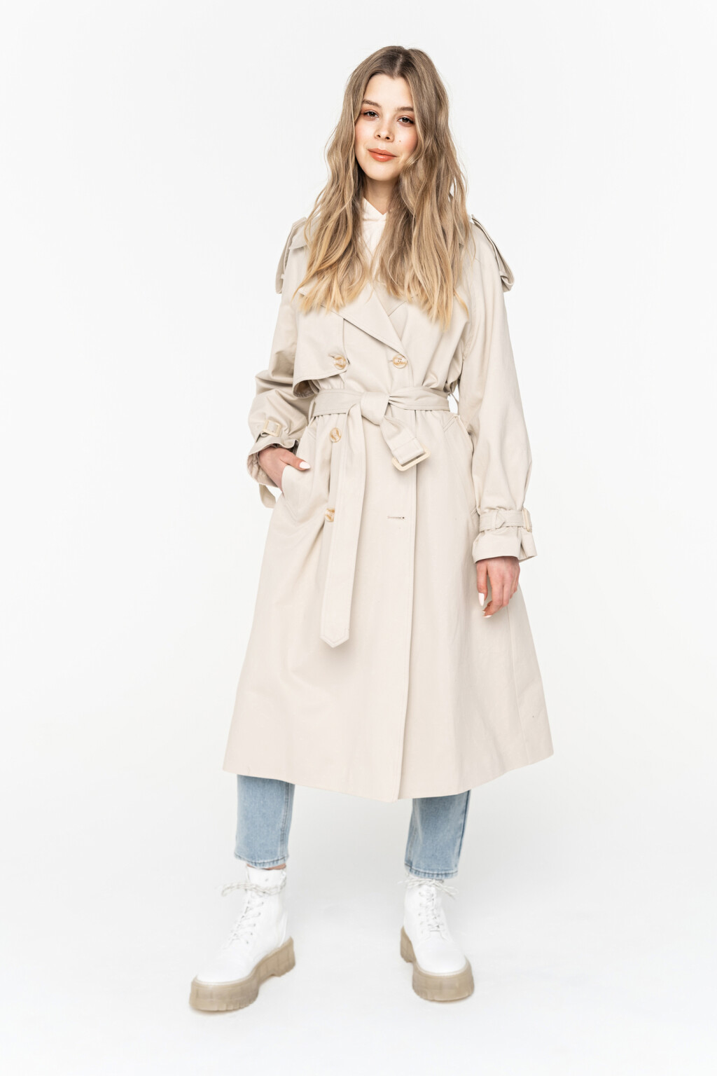 плащ женский - цвет бежевый - 2