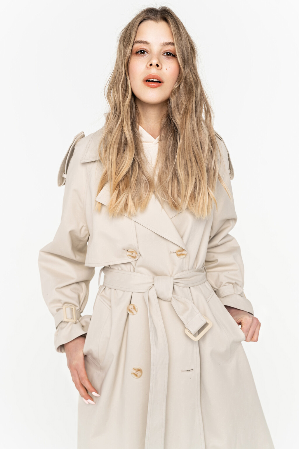 плащ женский - цвет бежевый - 3