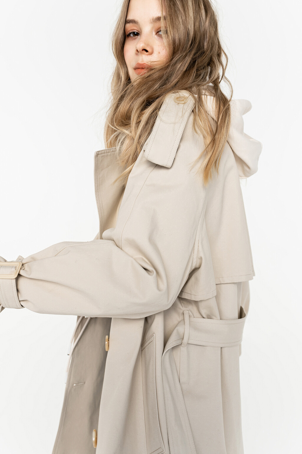 плащ женский - цвет бежевый - 4