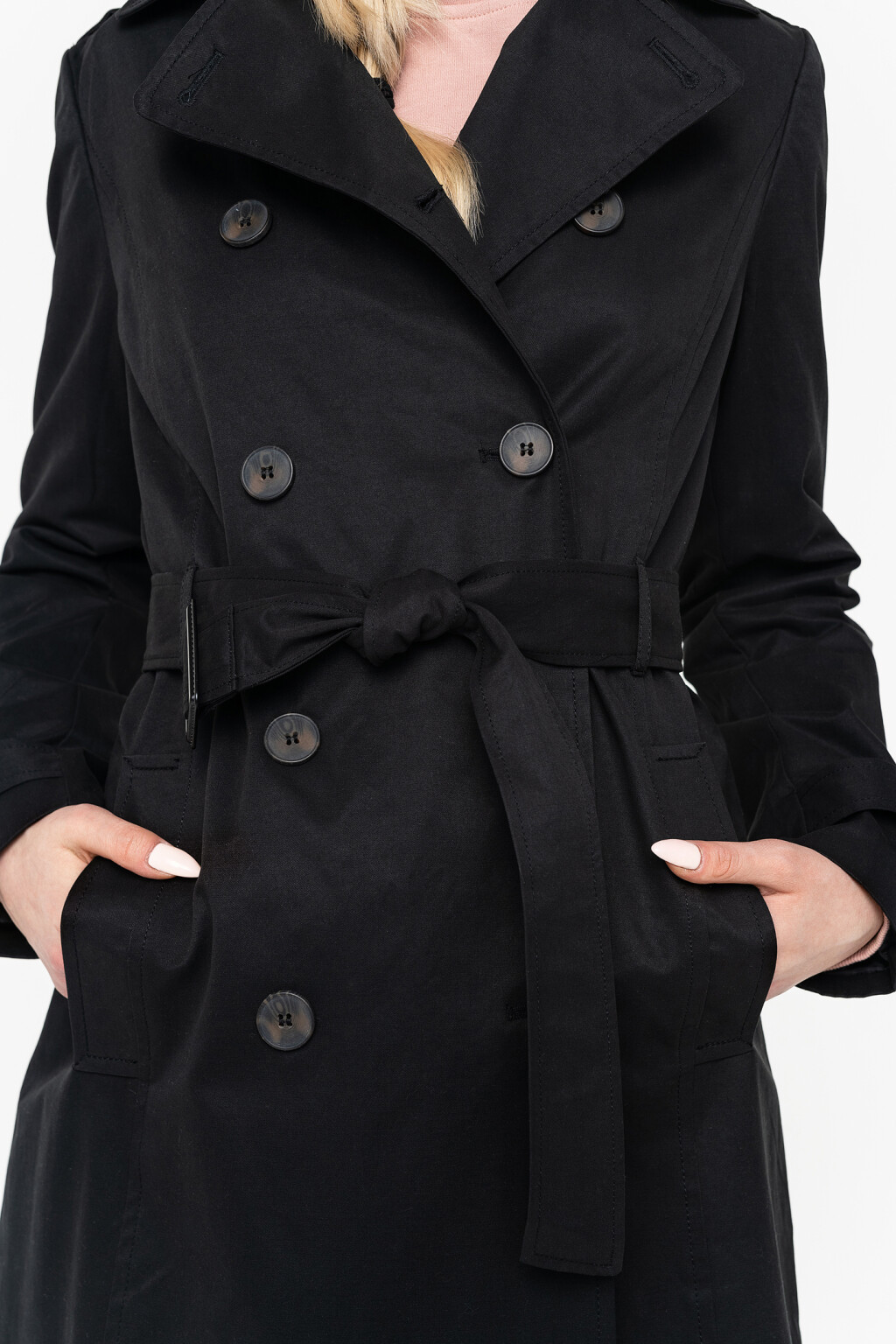 плащ женский - цвет черный - 5