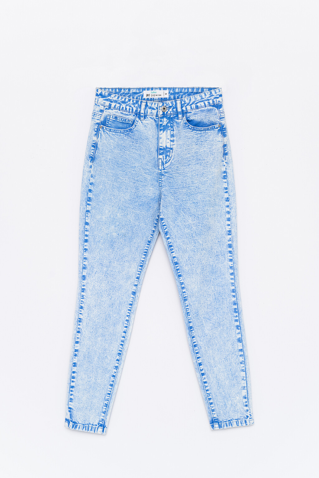 джинсы цветные узкие скинни - цвет голубой - 1