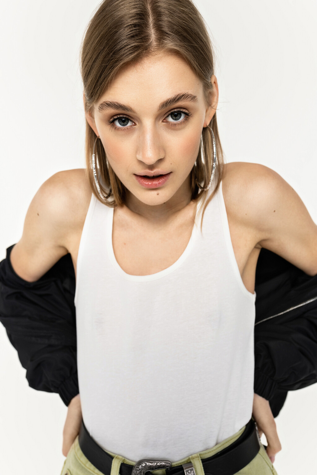 майка базовая хлопковая - цвет белый - 1