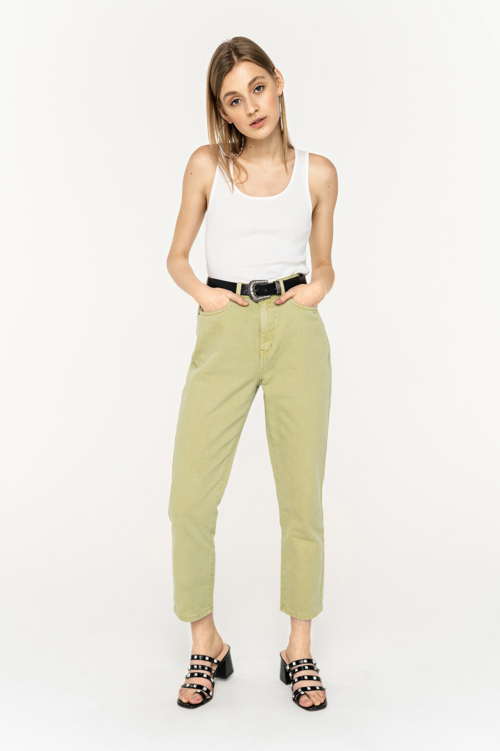 майка базовая хлопковая - цвет белый - 3