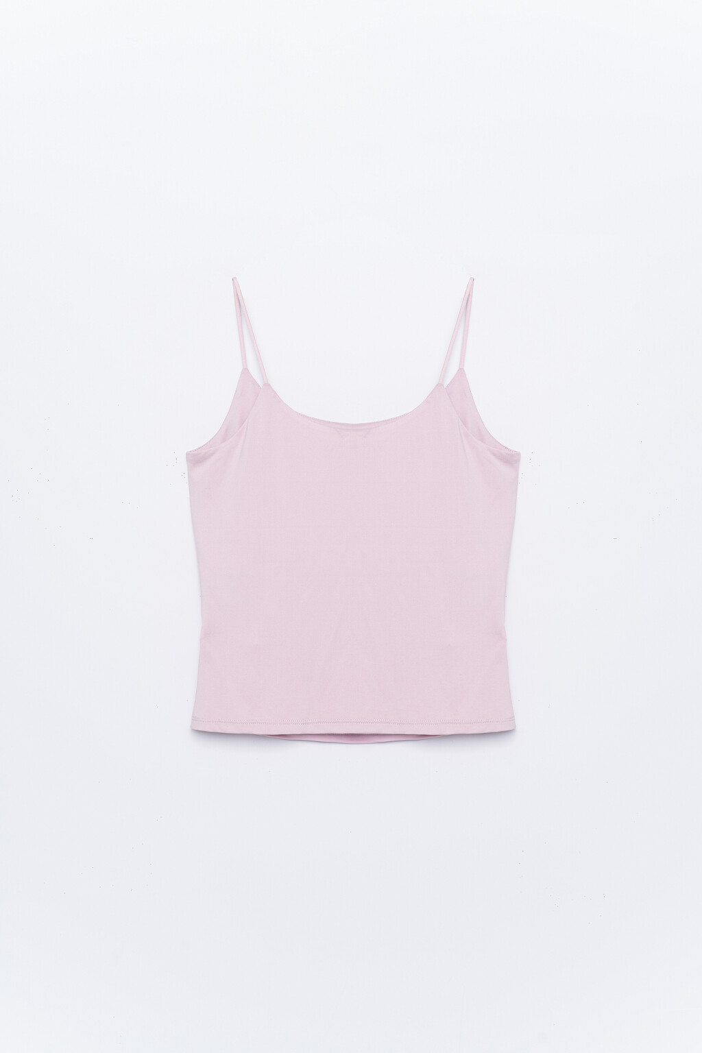 топ из гладкой ткани на тонких бретелях - цвет сиреневый - 2