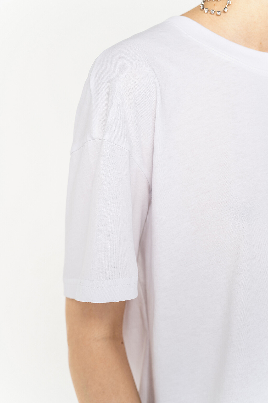 футболка хлопковая oversize - цвет белый - 5