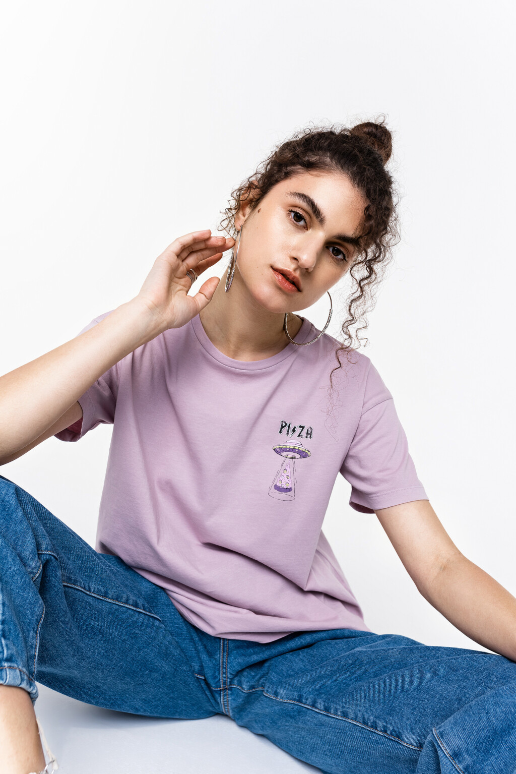 футболка женская - цвет фиолетовый - 1