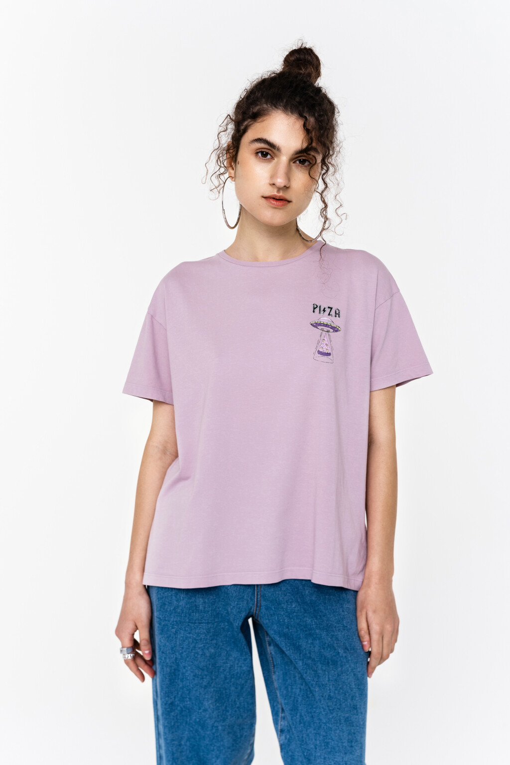 футболка женская - цвет фиолетовый - 2