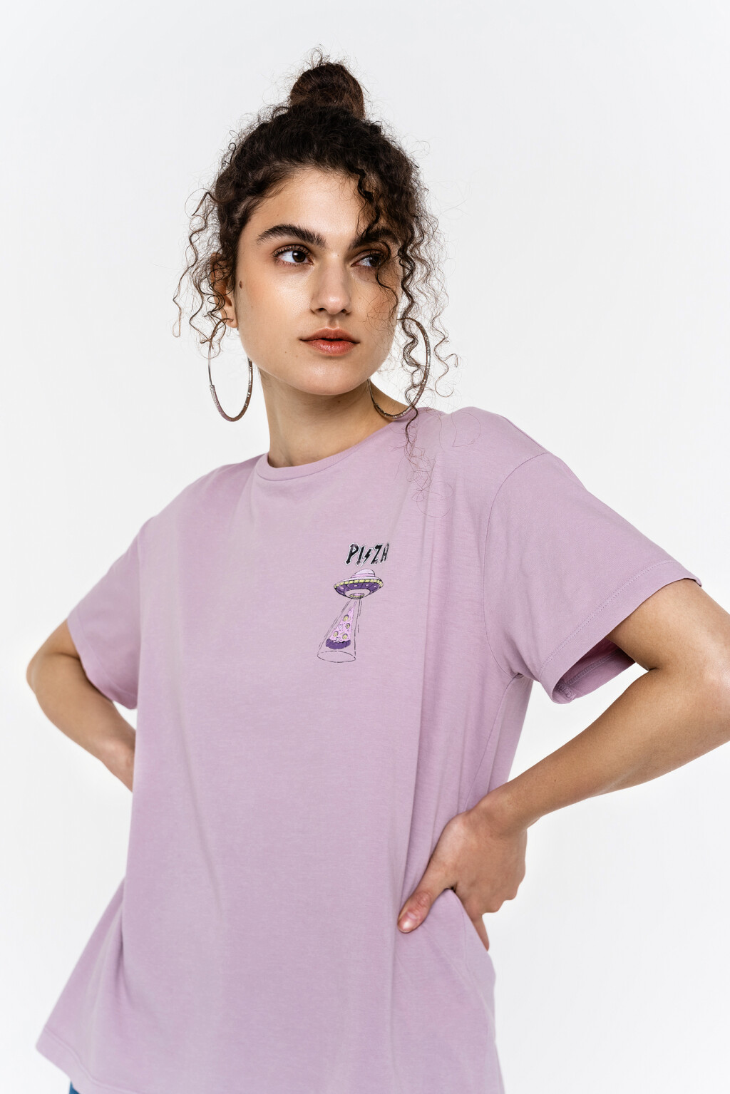 футболка женская - цвет фиолетовый - 3