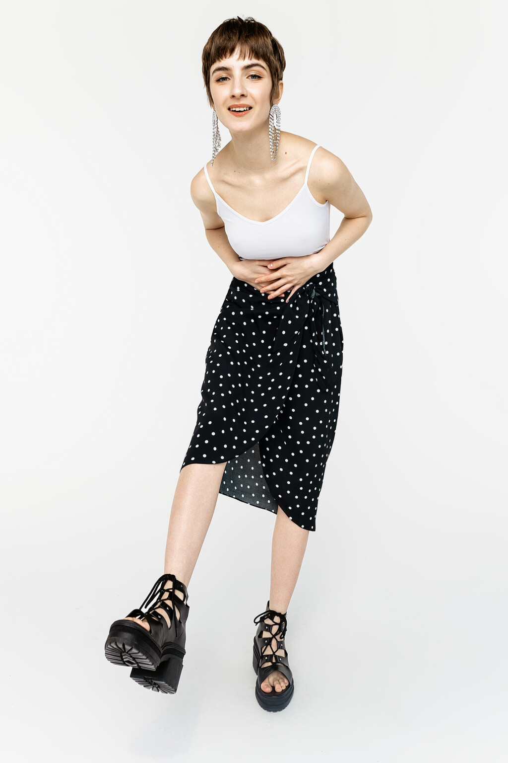 юбка-парео на запах вискозная - цвет черный - 1