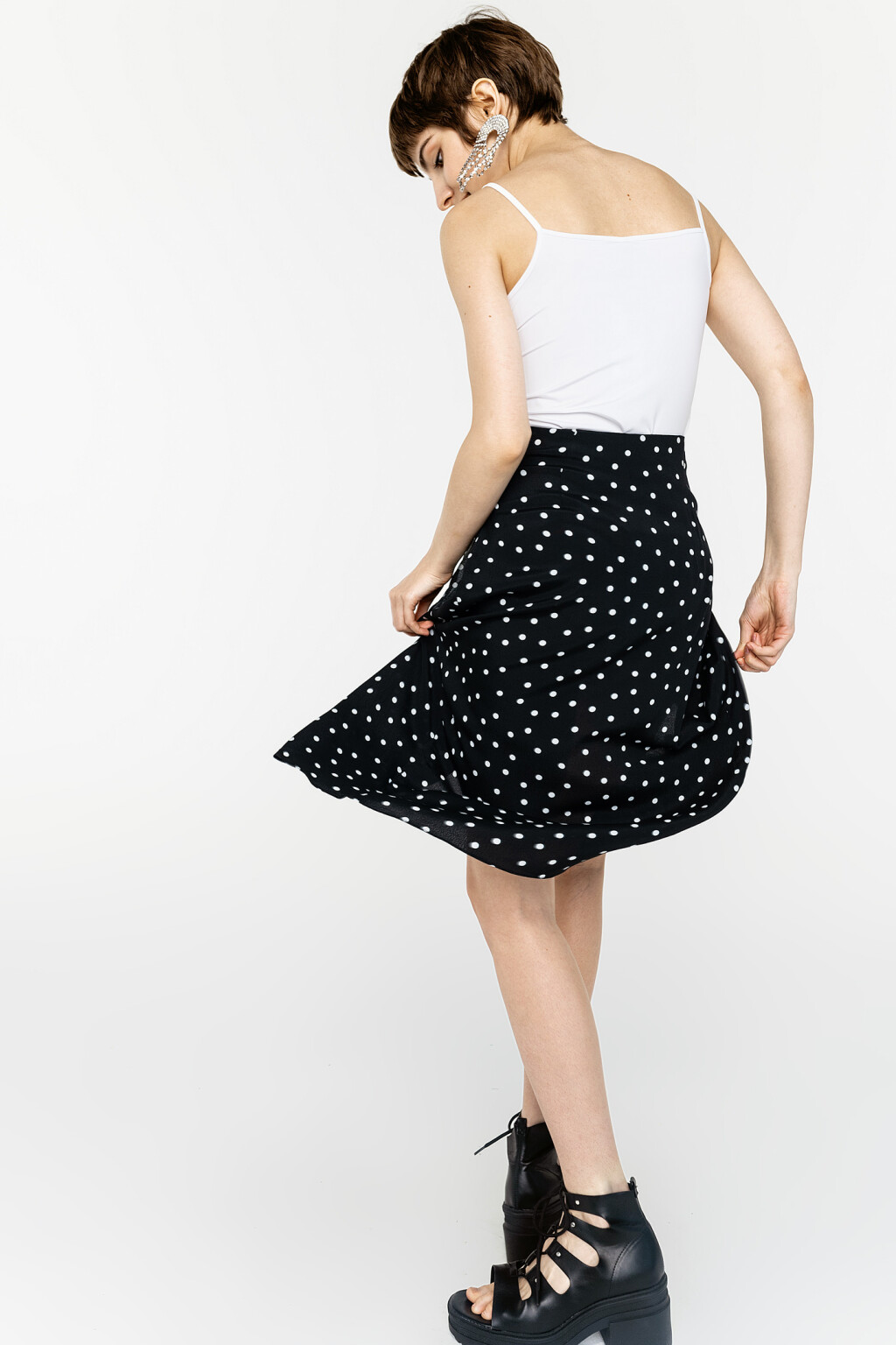 юбка-парео на запах вискозная - цвет черный - 2