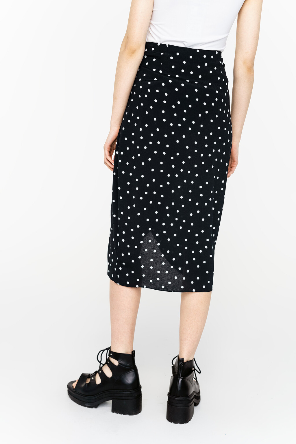 юбка-парео на запах вискозная - цвет черный - 5