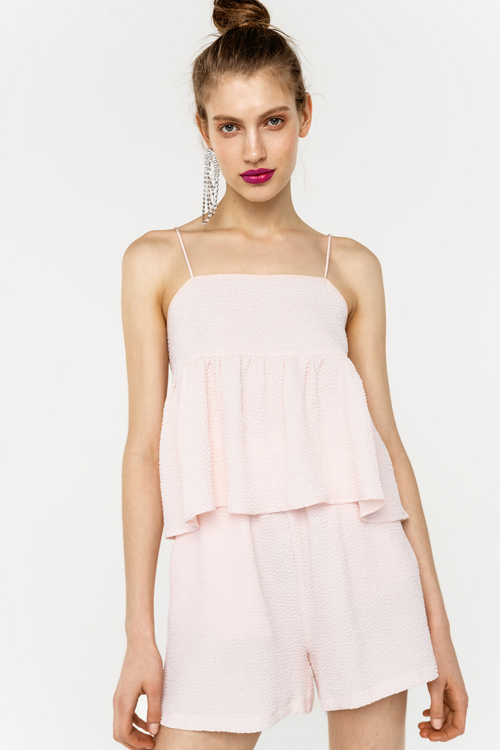 топ бэби-долл с вырезом на спине - цвет розовый - 2