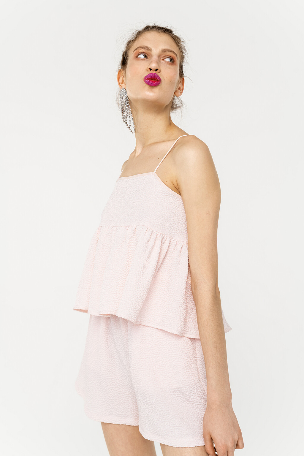 топ бэби-долл с вырезом на спине - цвет розовый - 4