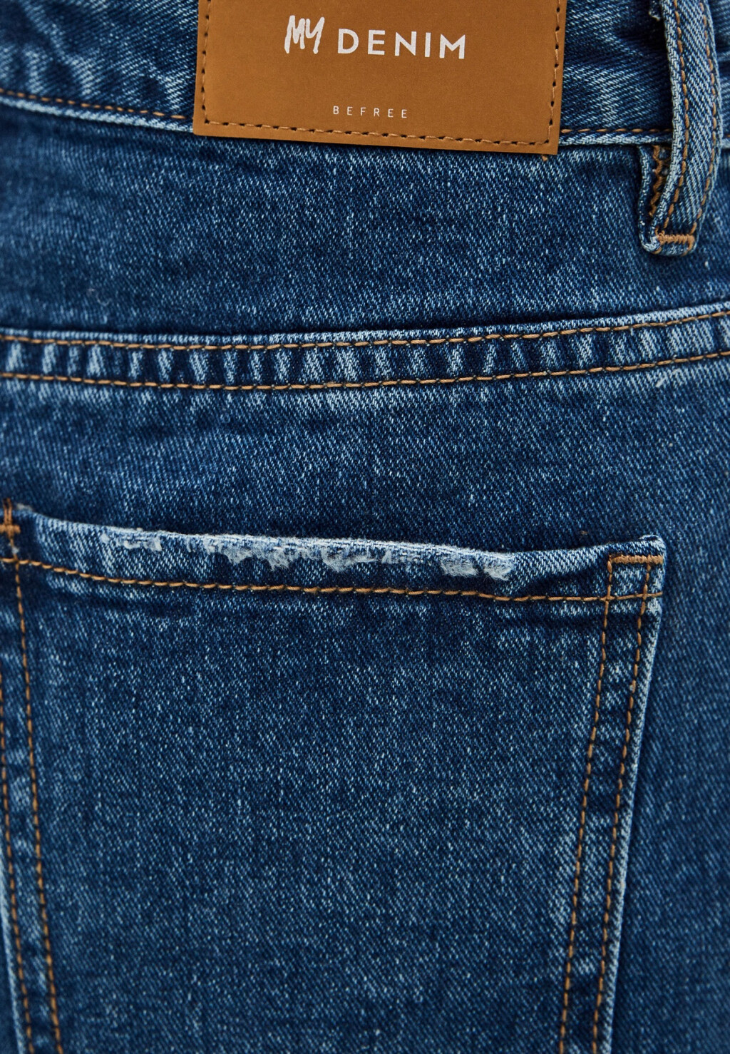 шорты джинсовые короткие с отворотами - цвет голубой - 2