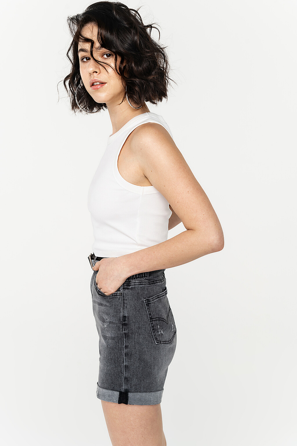 майка женская - цвет белый - 3