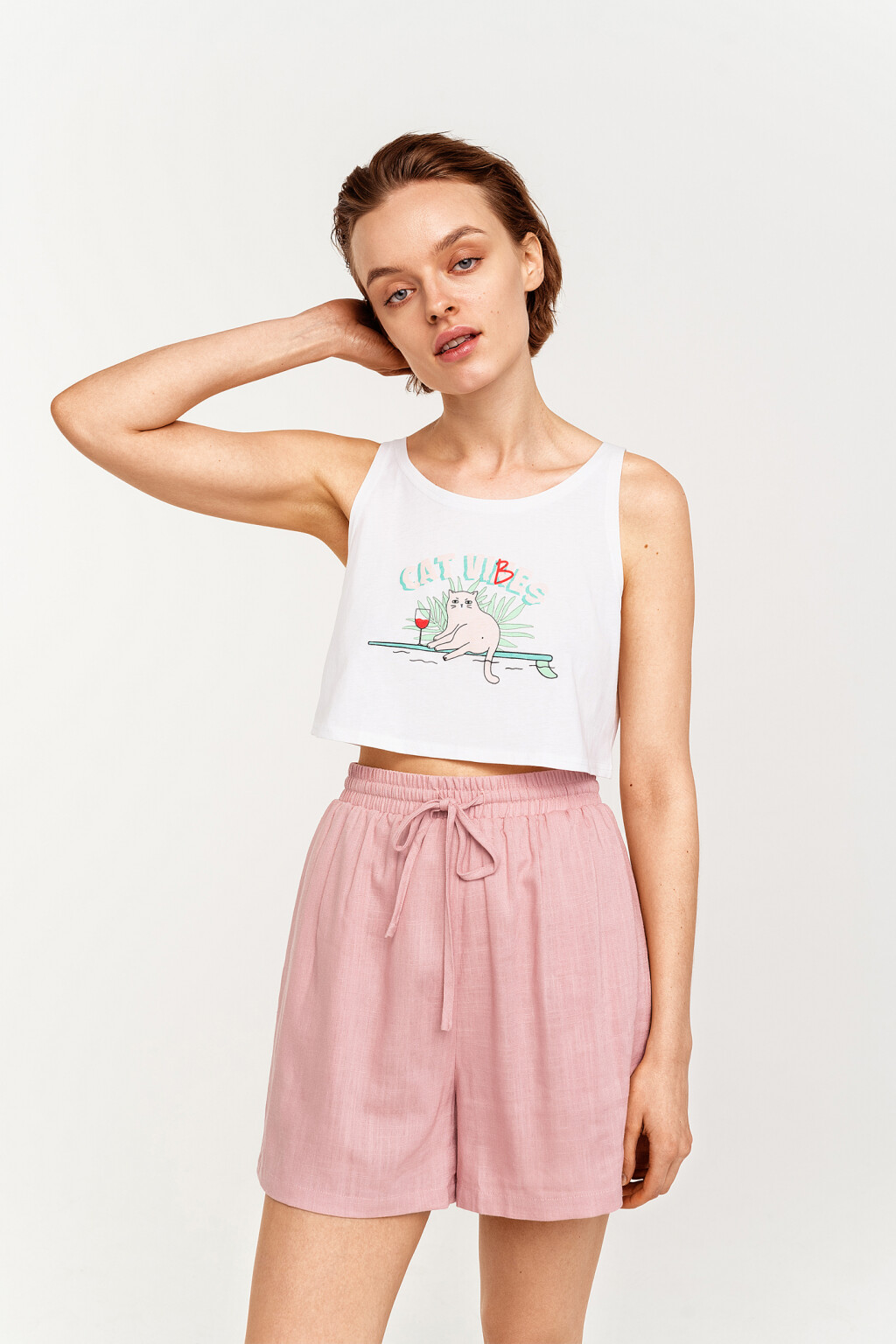 майка женская - цвет белый - 2