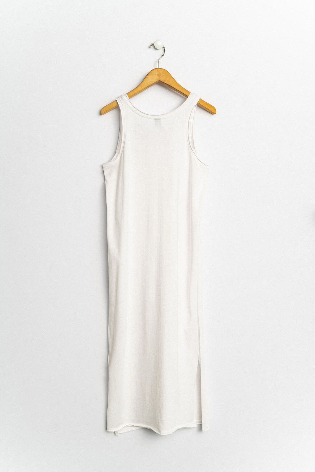 платье-майка хлопковое с необработанным нижним краем - цвет белый - 2